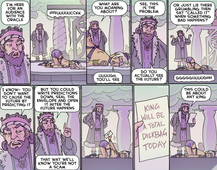 Predictions are regrets but backwards